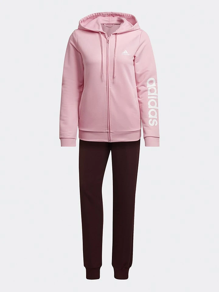 ADIDAS Trainingsanzug "Lin FT TS" In Rosa/ Braun – Bild 3
