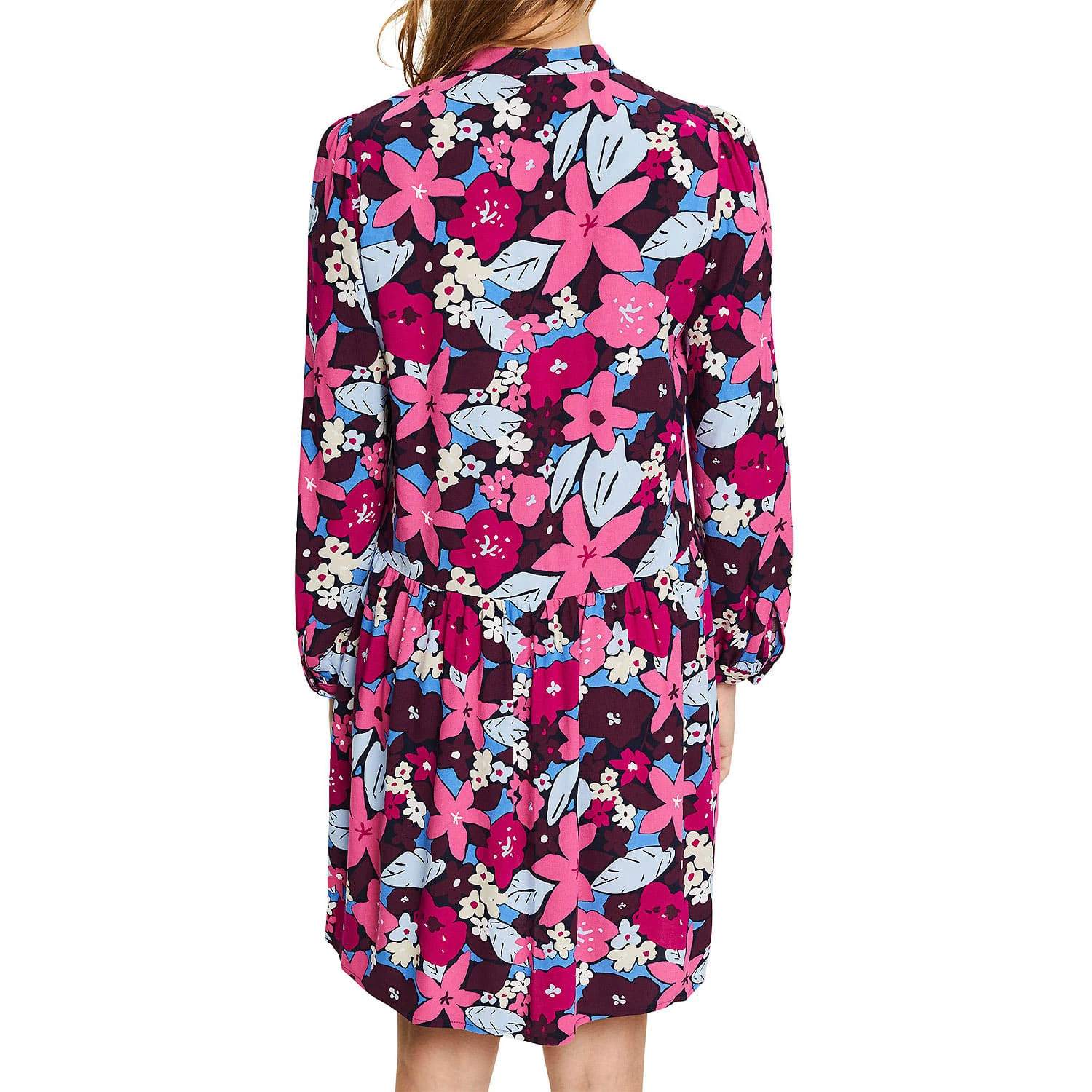 Edc By Esprit Blusenkleid Mit Blumen-Print In Pink – Bild 3