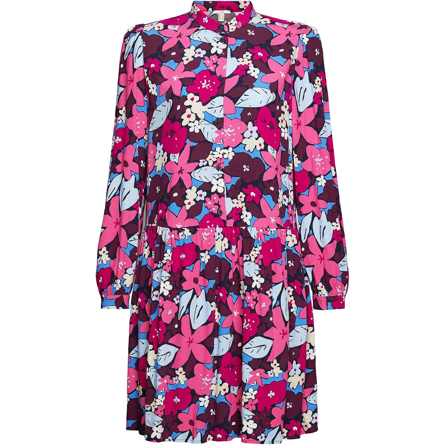Edc By Esprit Blusenkleid Mit Blumen-Print In Pink