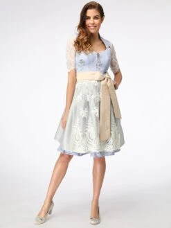Dirndl "Florentina" In Hellgrau/ Blau