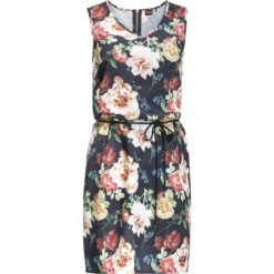 Jack Wolfskin Blumenkleid Tioga Road In Marine