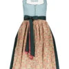 Dirndl In Petrol/ Hellblau/ Bunt