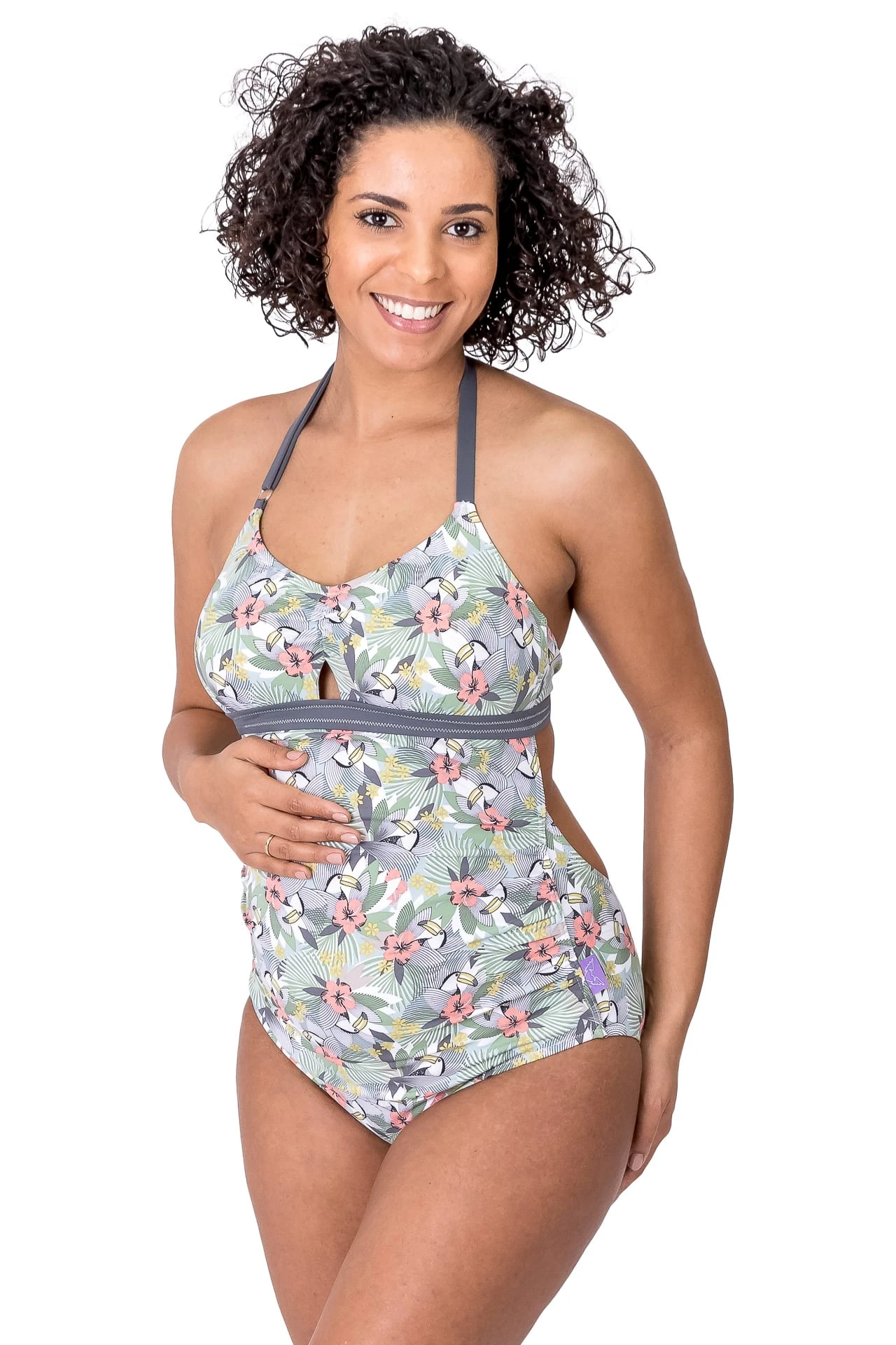 Umstandsbadeanzug "ANINA" In Tukan-Hawaii-Druck B/C Cup – Bild 2