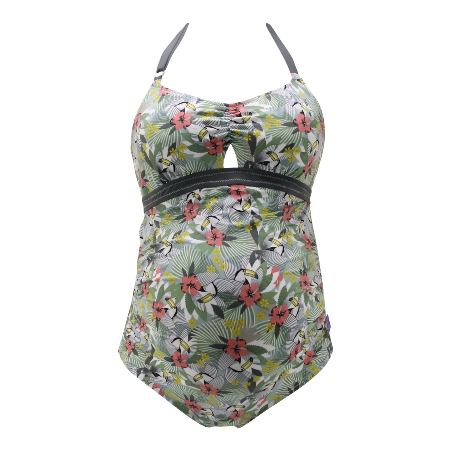 Umstandsbadeanzug "ANINA" In Tukan-Hawaii-Druck B/C Cup