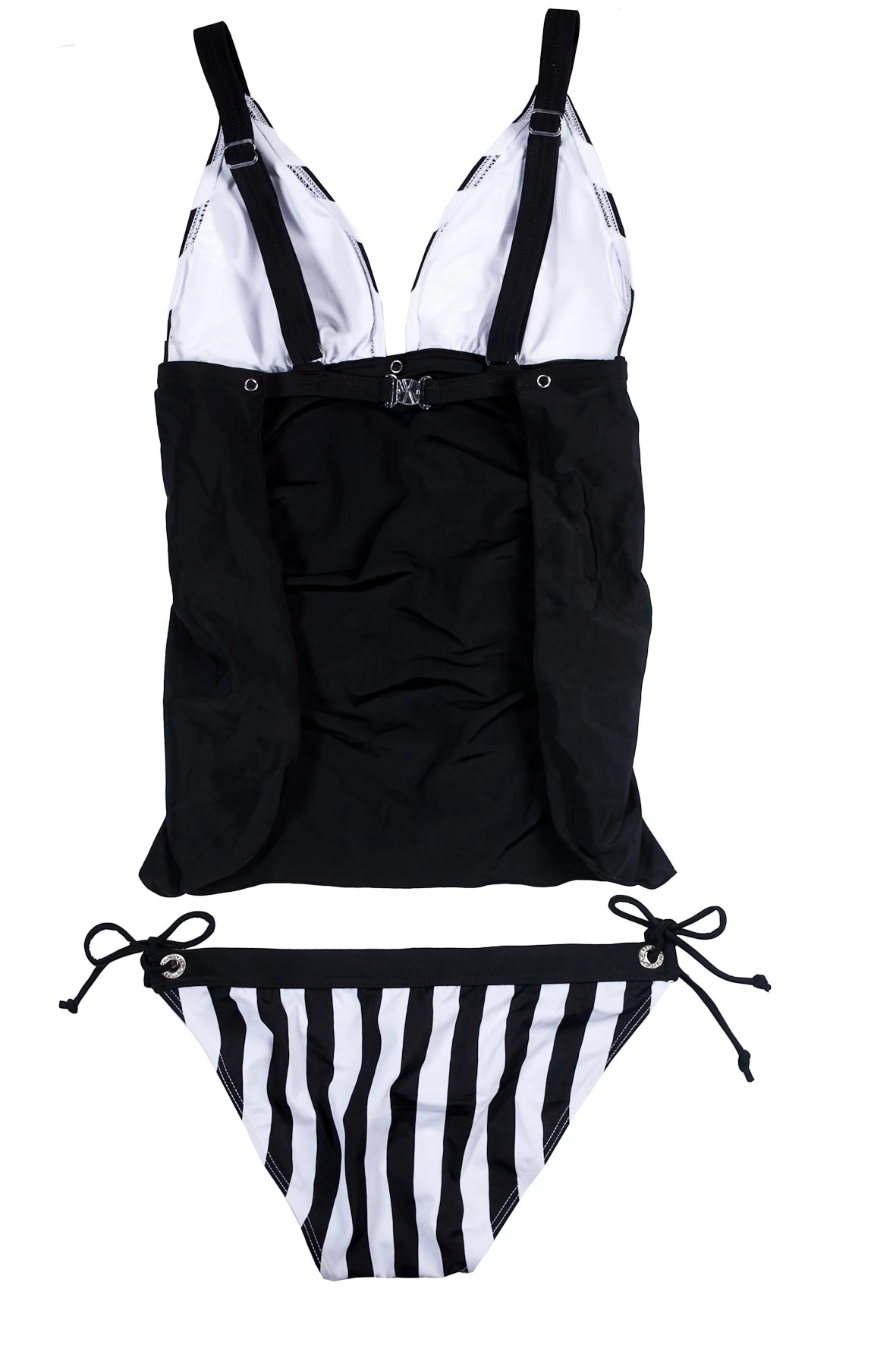 Umstandsbikini "Agnes" In Schwarz-weiß Gestreift – Bild 4