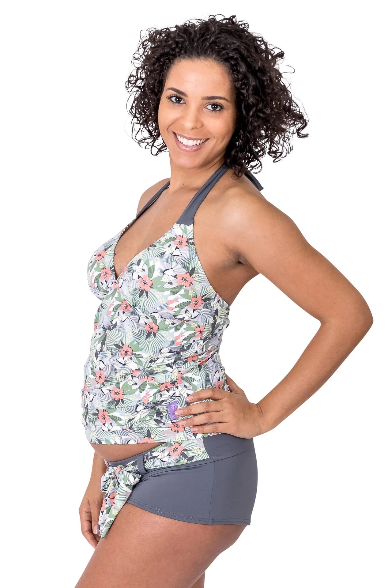 Umstandstankini "TUKINI" In Hawaiitukan-Druck – Bild 3