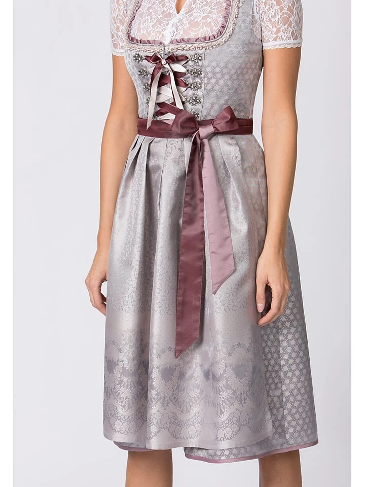 Dirndl "Lia" In Hellgrau – Bild 3