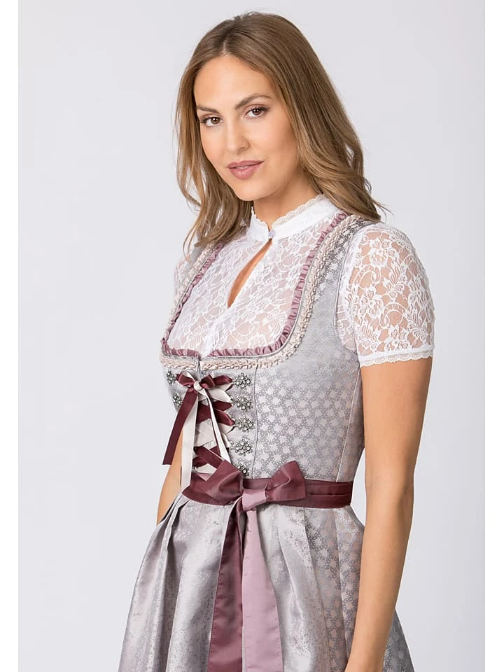 Dirndl "Lia" In Hellgrau – Bild 4
