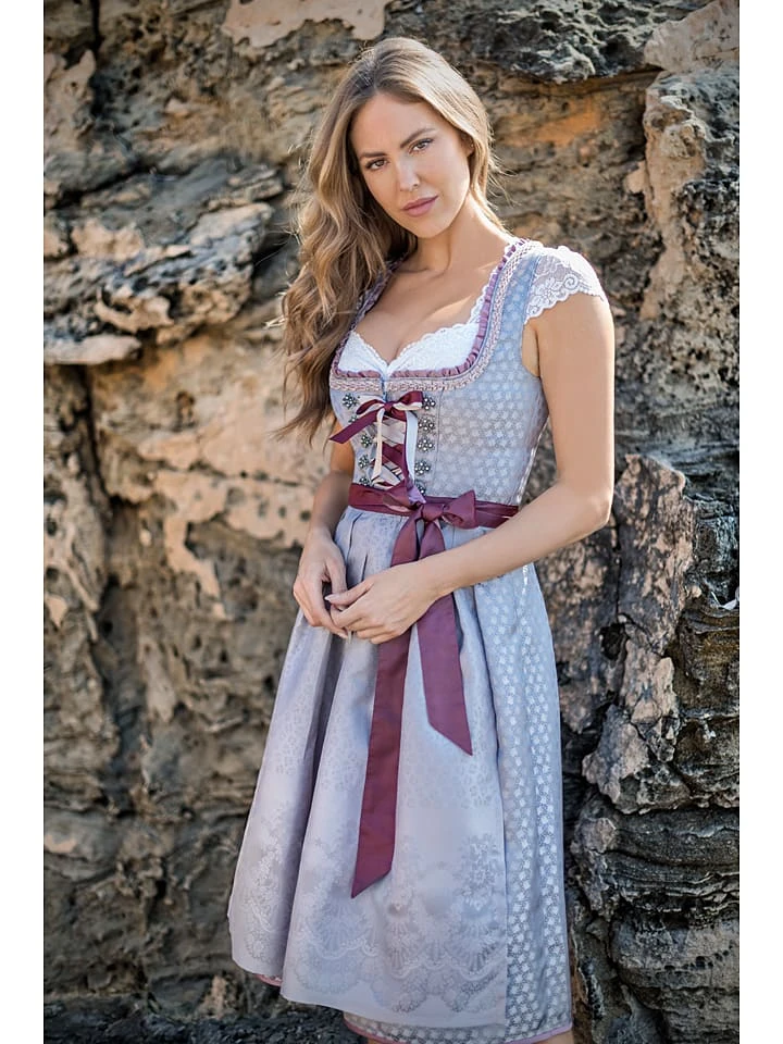 Dirndl "Lia" In Hellgrau – Bild 6