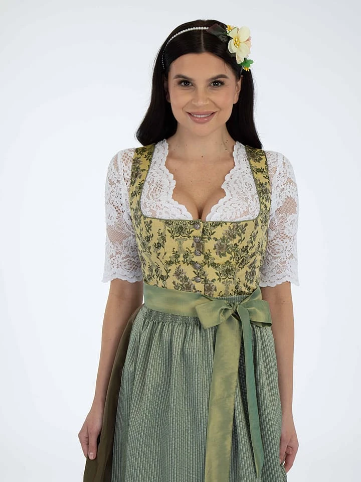 Dirndl In Gelb/ Grün – Bild 3